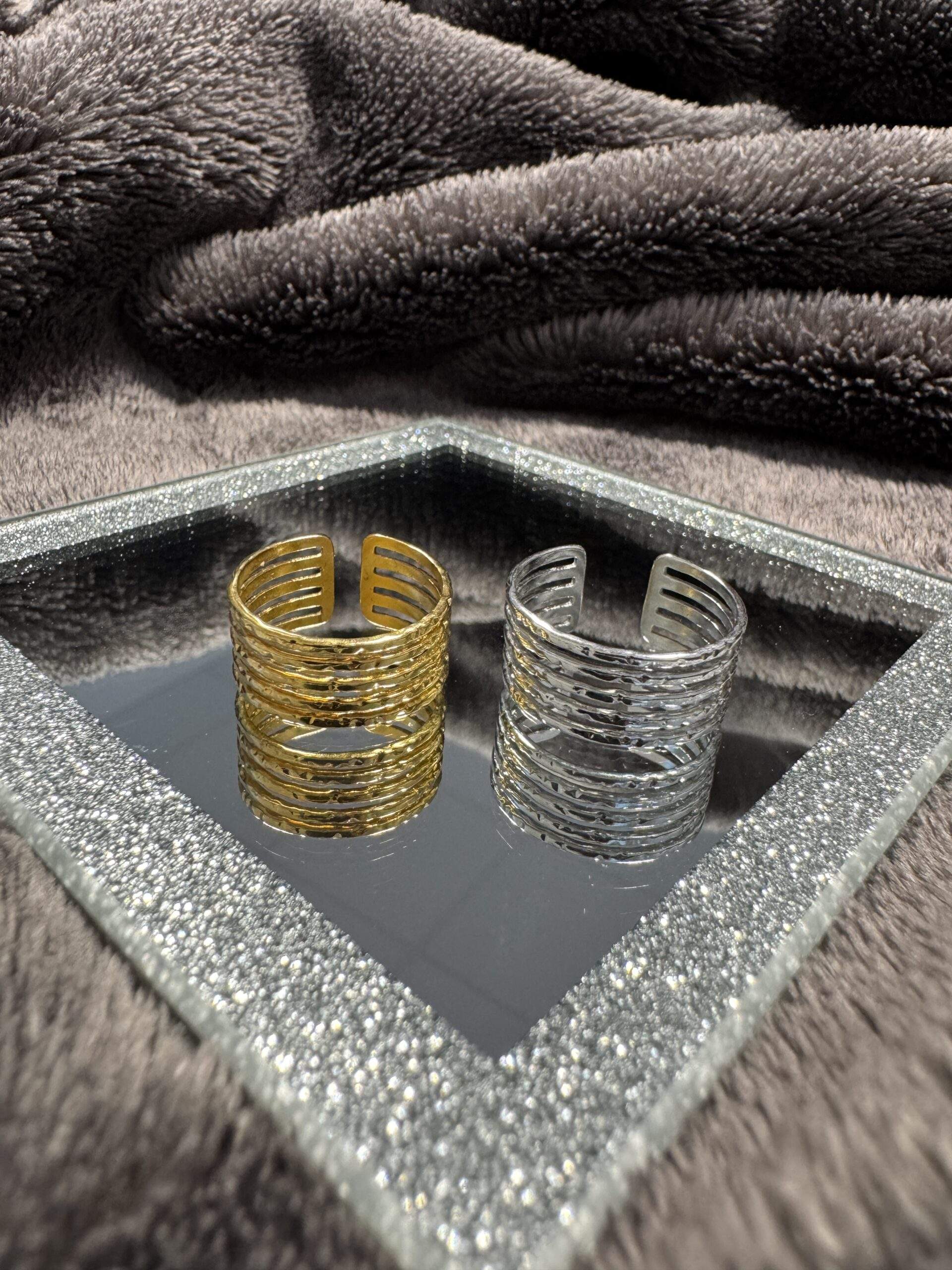 Structura Ring gold / silber