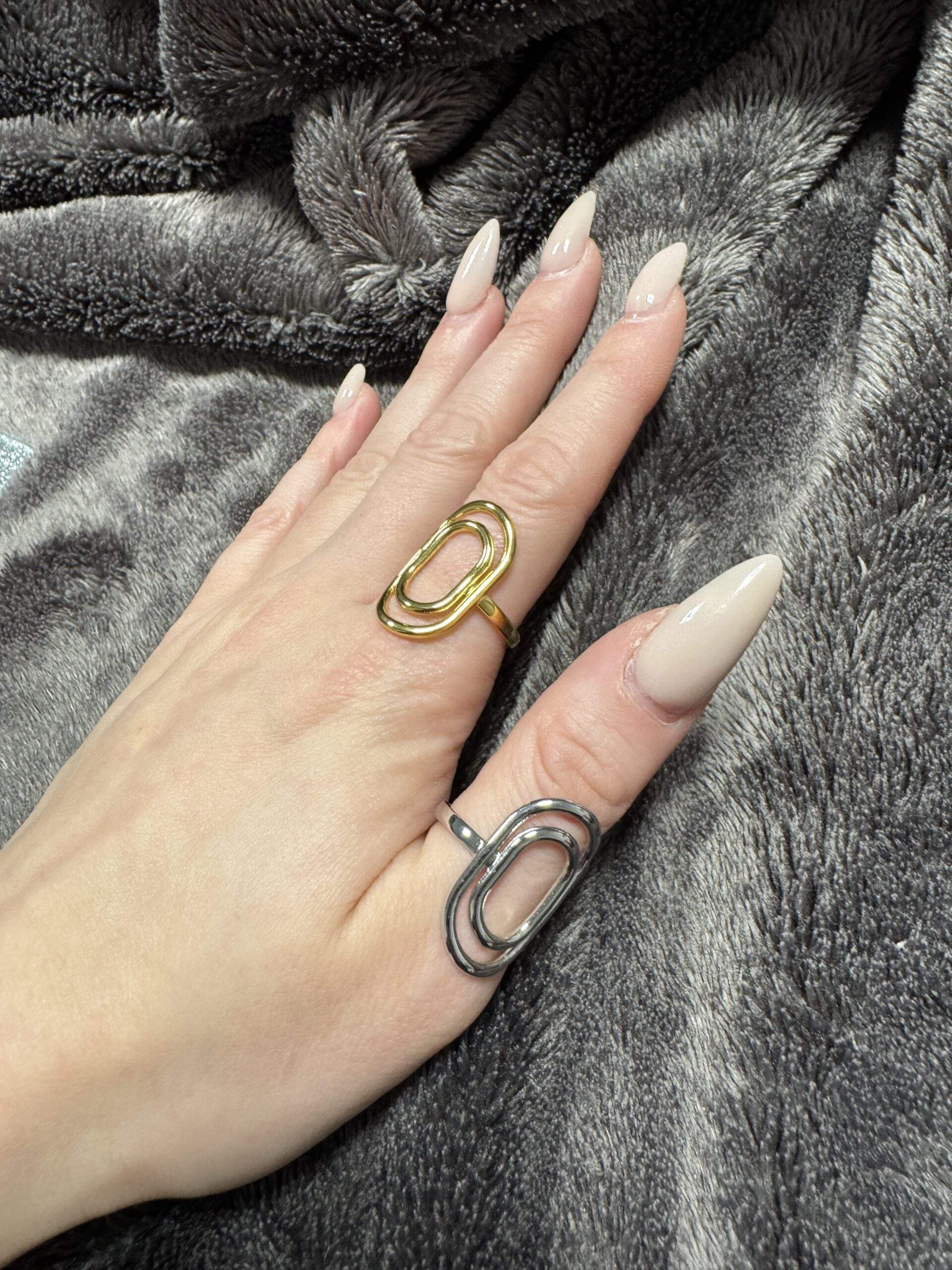 Oval Edit Ring gold / silber - Image 2