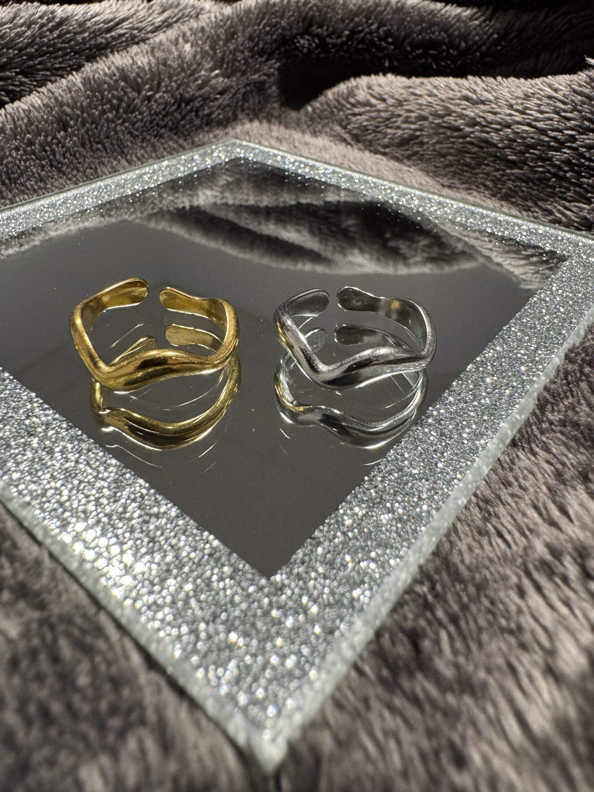 Wave Ring gold / silber