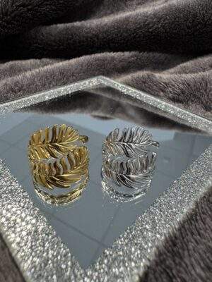 Wild Leaf Ring gold / silber