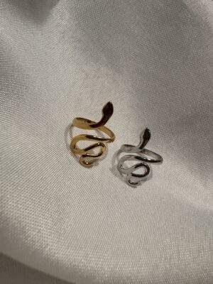 Luna Snake Ring gold / silber