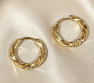 Twisted Creoles gold - 1,2cm Durchmesser