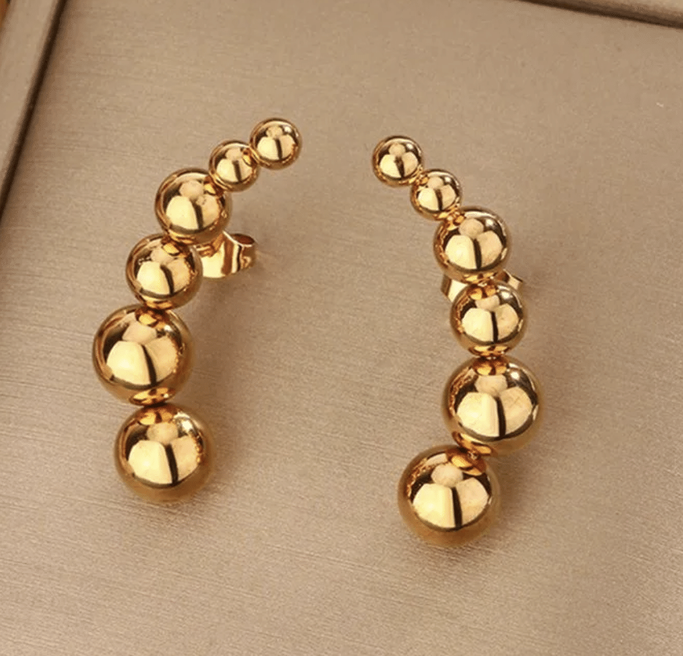 Golden Bubbles Ohrstecker gold