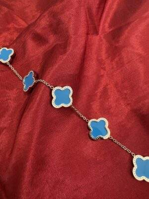 Azure Clover Armband silber