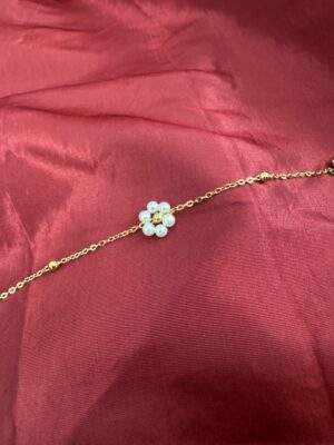 Pearl Bloom Armband gold