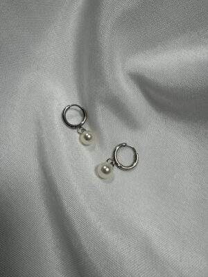 Pearl Drop Ohrringe silber