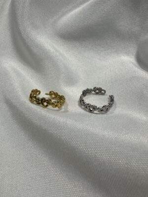 Linked Love Ring gold / silber