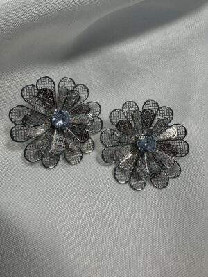 Crystal Bloom Ohrringe silber