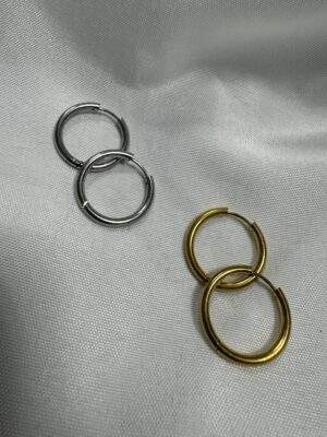 Classic Halo Creolen gold / silber - 18mm