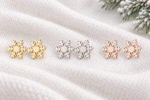 Snowflake Ohrringe - gold / silber / Roségold