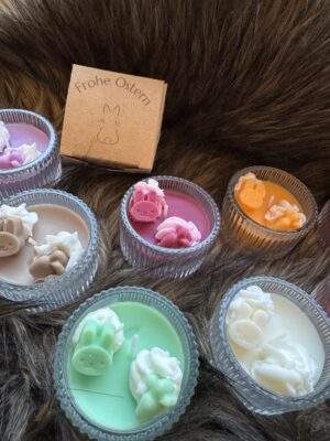 Mini Hasen - Osterkerzen aus Sojawachs