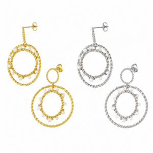 Perlina Statement Ohrringe gold | silber
