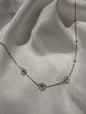 Pearl Blossom Halskette gold