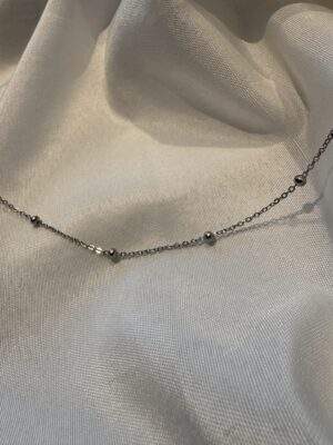 Minimal Glow Fußkette silber