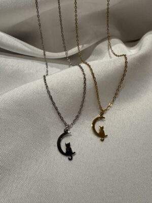 Luna Cat Halskette gold / silber