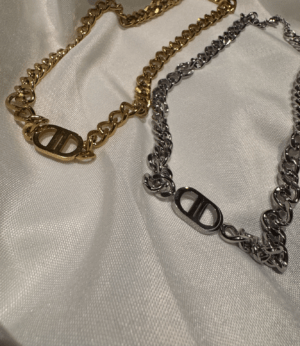 Divine D Halskette gold / silber