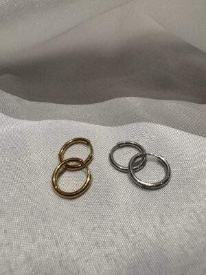 Mila Creole gold / silber - 15mm (außen)