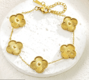 Golden Clover Armband - gold