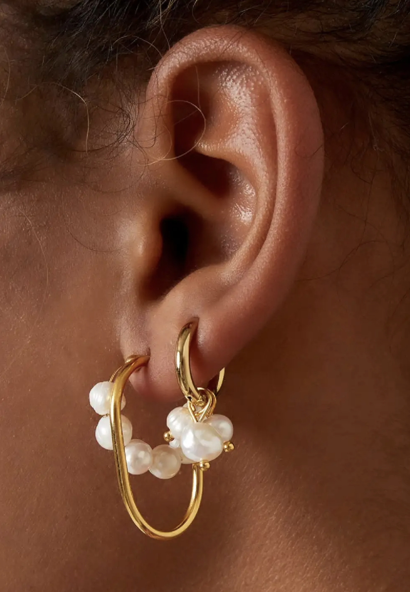 Marella Pearl Creolen gold | silber - Image 2