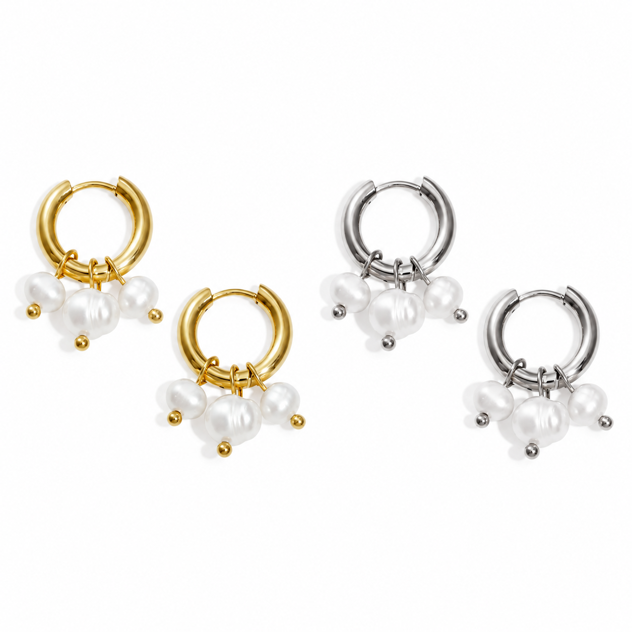 Marella Pearl Creolen gold | silber