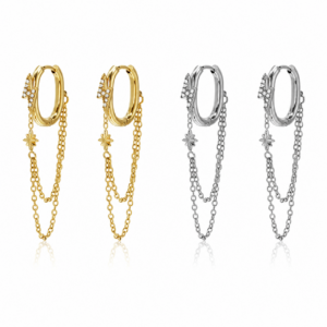 Cosmic Chain Ohrringe gold | silber