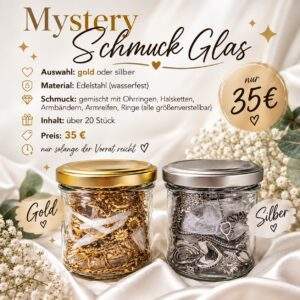 Mystery Schmuck Glas – über 20 Schmuckstücke | Gold oder Silber